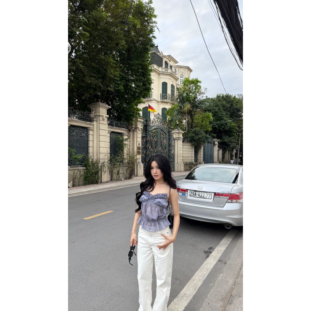 LIBEROSIS - Áo hai dây viền bèo NANCY TOP | BigBuy360 - bigbuy360.vn