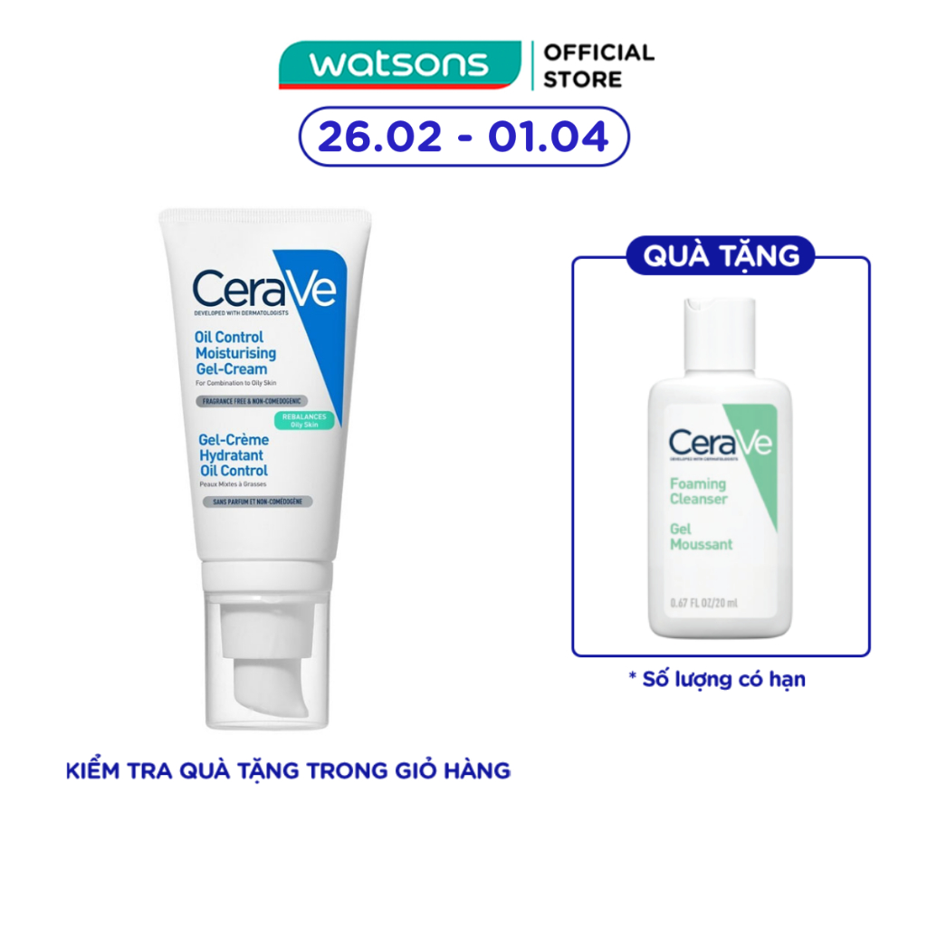 Kem Dưỡng Ẩm Kiềm Dầu Cerave Oil Control Moisturising Gel-Cream 52ml