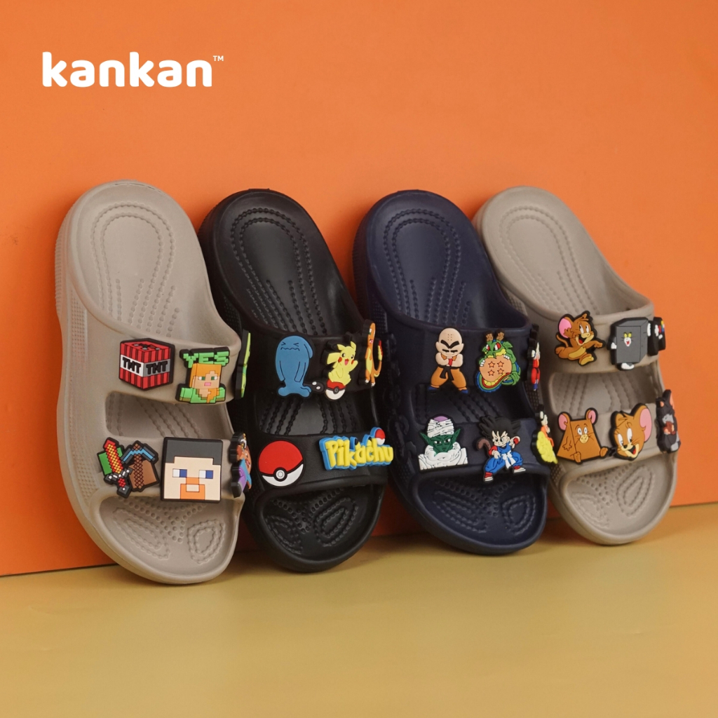 Dép Cho Bé Trai Minecraft Kankanstore Dép Lê Trẻ Em Chống Trơn Trượt Pokemon Songoku KA124