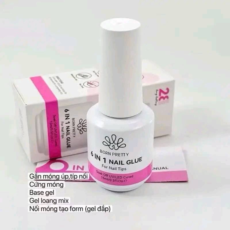Gel 6in1 Nail Glu gel đa năng Born Pretty chinh hang làm nail.