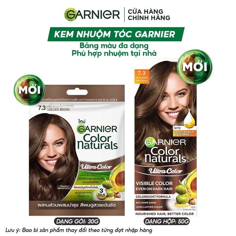 Kem Nhuộm Tóc Garnier CHÍNH HÃNG - Nhuộm Tóc Tại Nhà Nâu Lạnh, Bạch Kim, Xám Khói, Nâu Caramel LUY