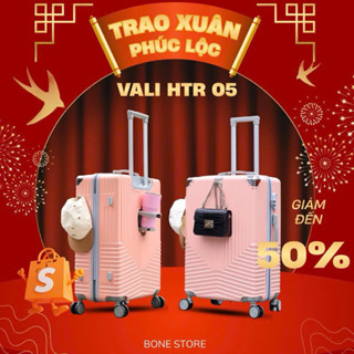 Vali du lịch HTR 05, nhựa ABS + PC, Chịu lực 68kg, Giá Xưởng, Bảo Hành 2 năm