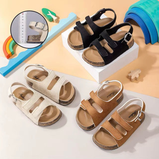 Sandal da lộn trơn basic cho bé trai từ 3 đến 10 tuổi siêu êm mềm nhẹ