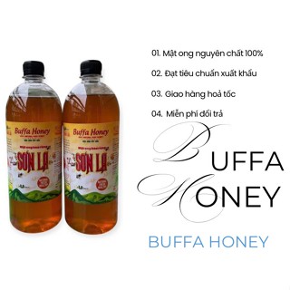 Combo 2 chai mật ong hoa rừng Sơn La nguyên chất tự nhiên đặc sánh Buffallo Organic