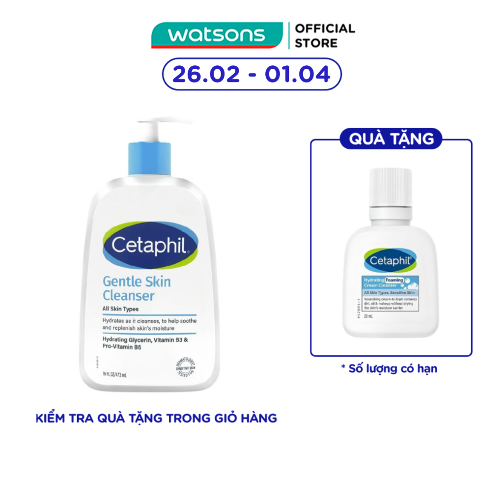 Sữa Rửa Mặt Cetaphil Gentle Skin Cleanser 473ml