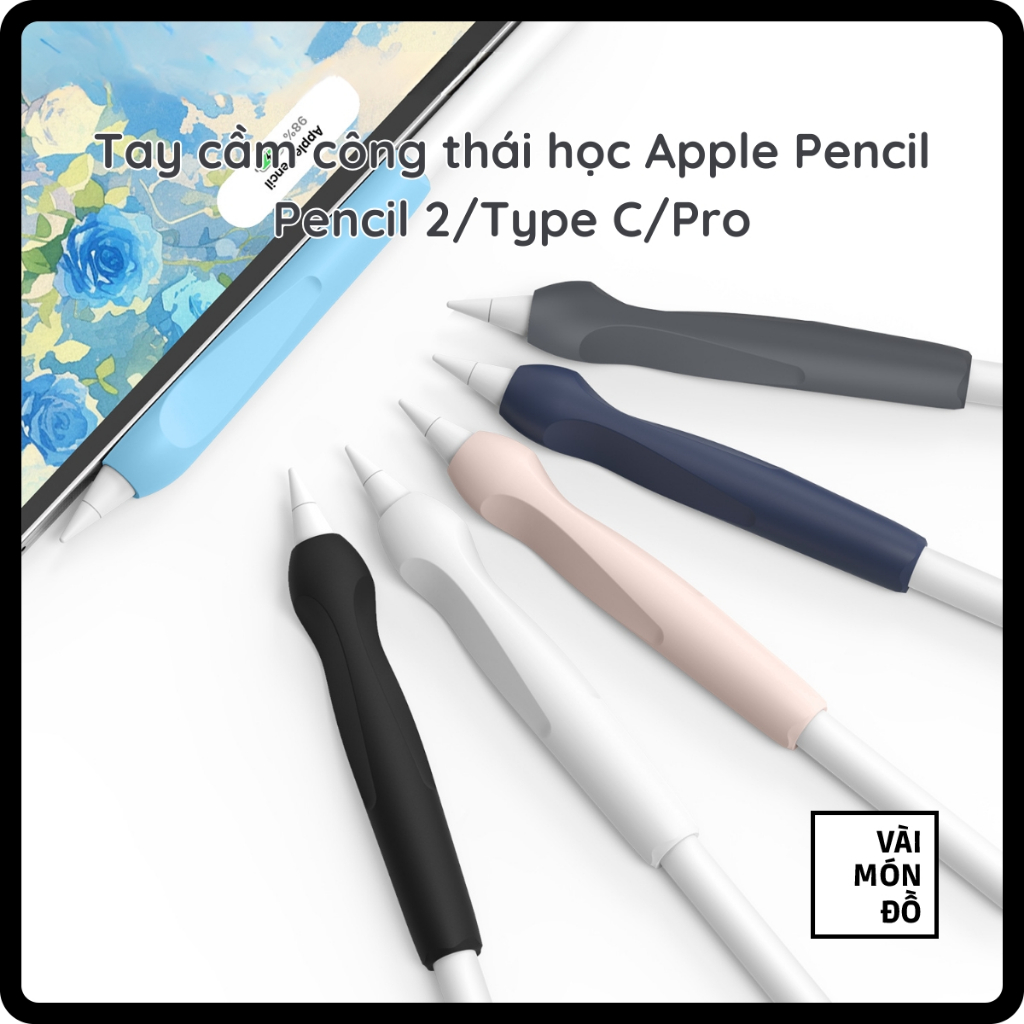 Ốp Bọc Silicon Bút Apple Pencil Chống Trượt Chống Mỏi Silicone Grip Apple Pencil Gen 2 Pro Type C