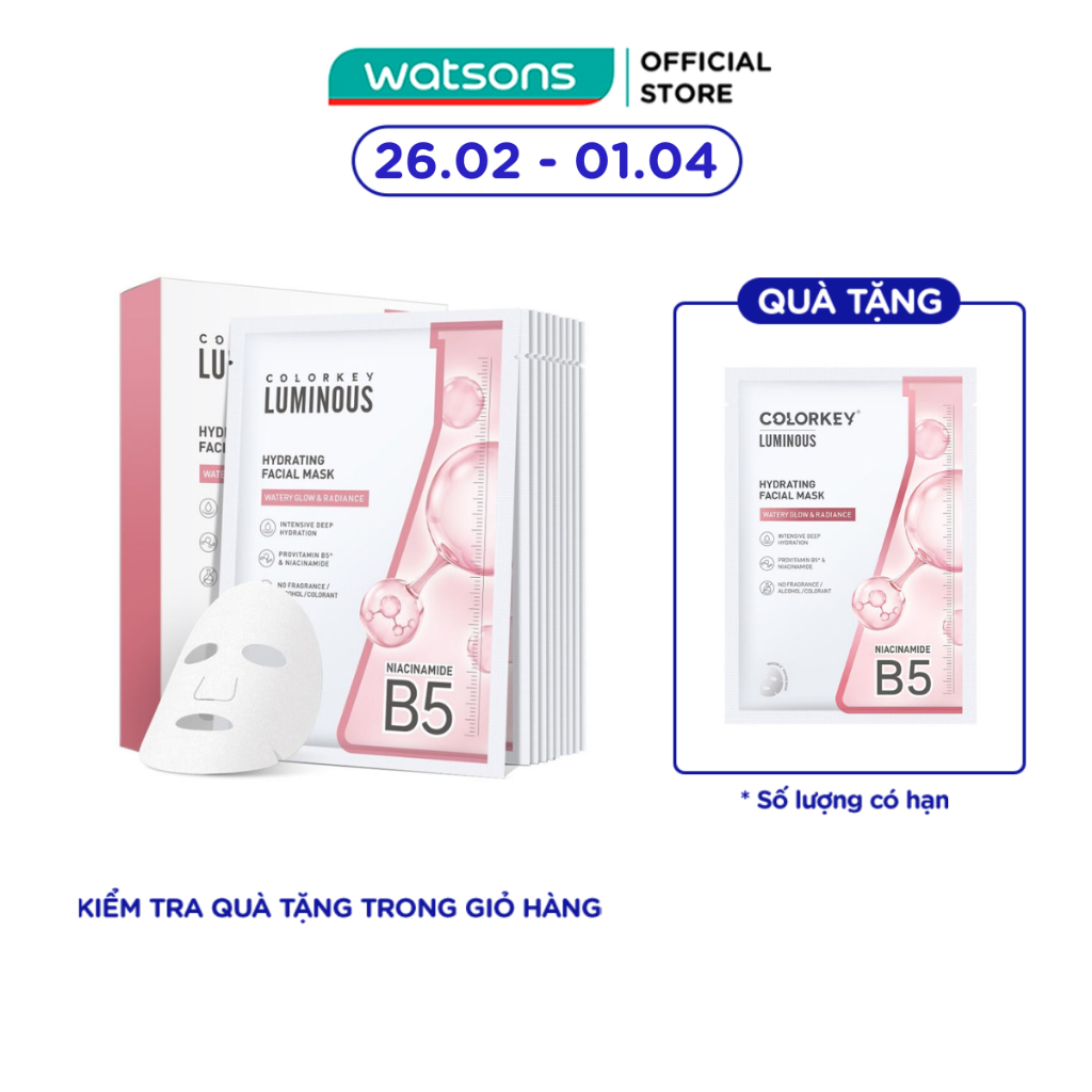 Mặt Nạ Dưỡng Ẩm Colorkey Hydrating Facial Mask 25ml x 10pcs