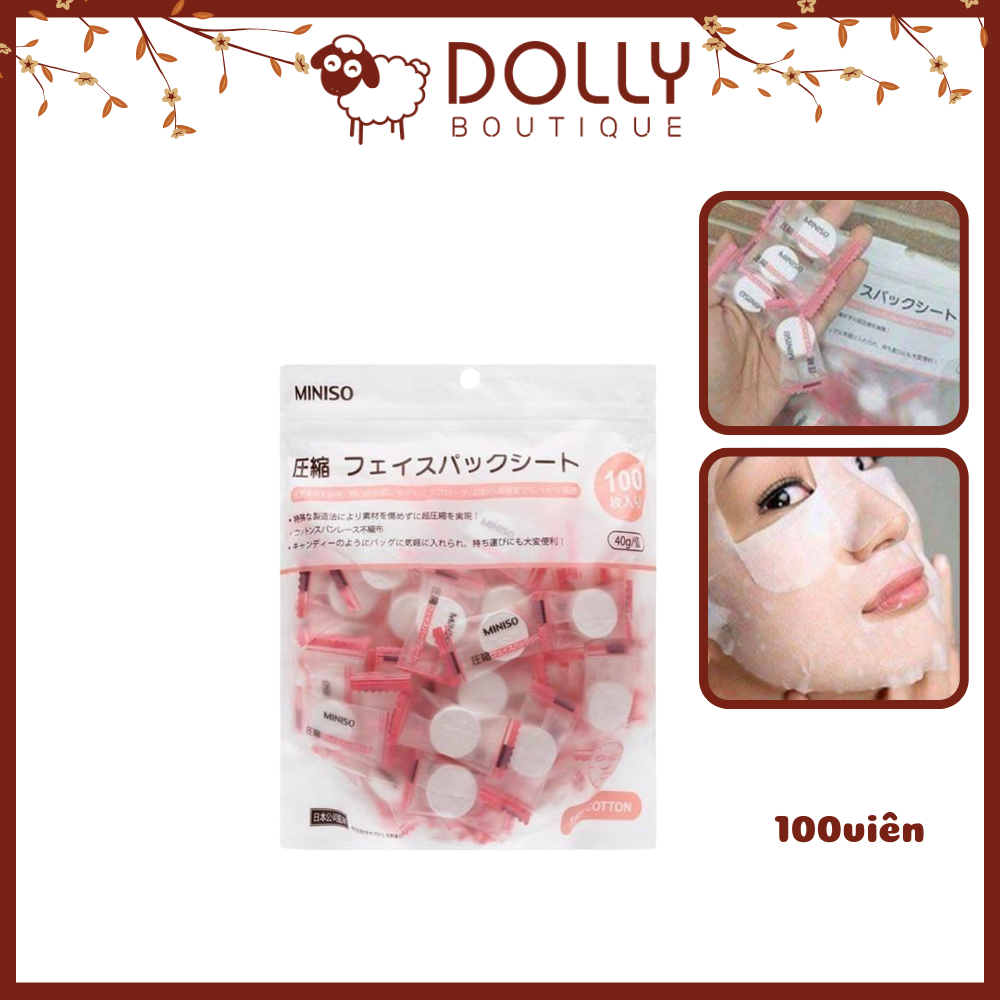 Mặt nạ giấy nén Miniso Nhật Bản làm Lotion Mask 1 viên | BigBuy360 - bigbuy360.vn