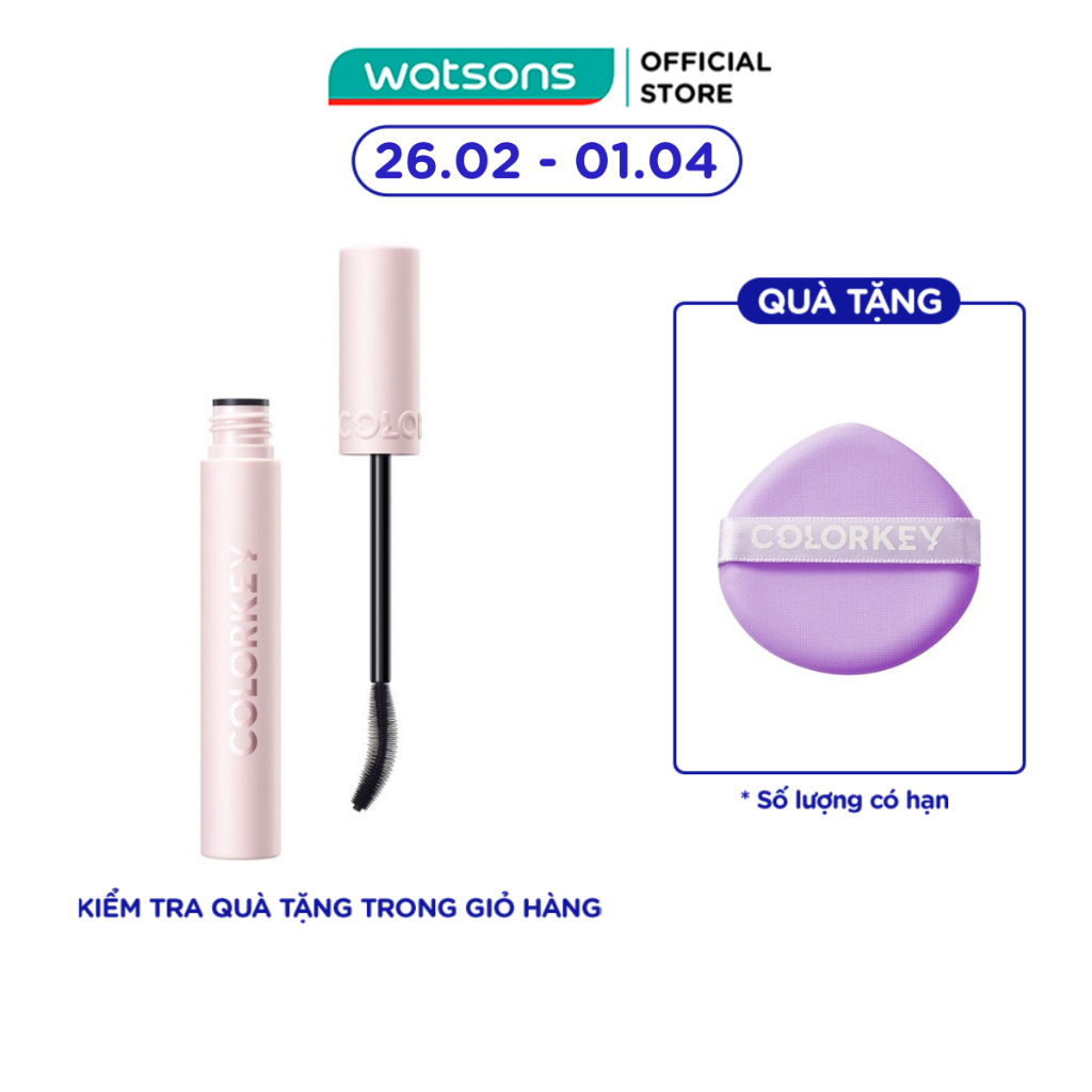 Mascara Colorkey Cong Và Dày Mi Volumizing & Curling 6g