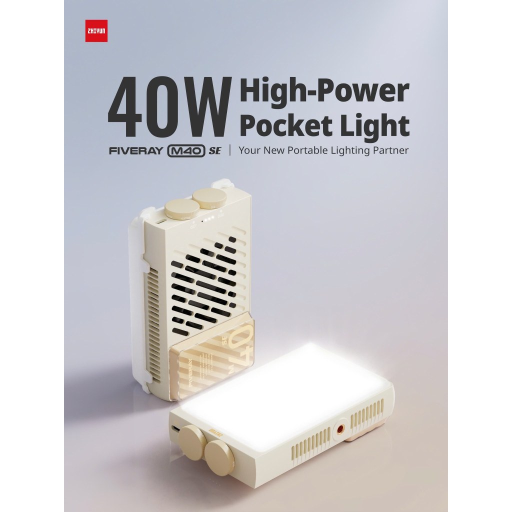 ZHIYUN FIVERAY M40 SE COMBO - Đèn LED Trợ Sáng,Công Suất 40W - Bảo Hành 12 Tháng