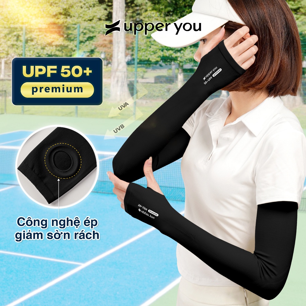 Ống Tay Chống Nắng UV UPF50+ Premium UPPER YOU Chuyên Thể Thao Nam Nữ Pickleball Chất Thun Lạnh Mát Dày Dặn -OTK05/OTX03