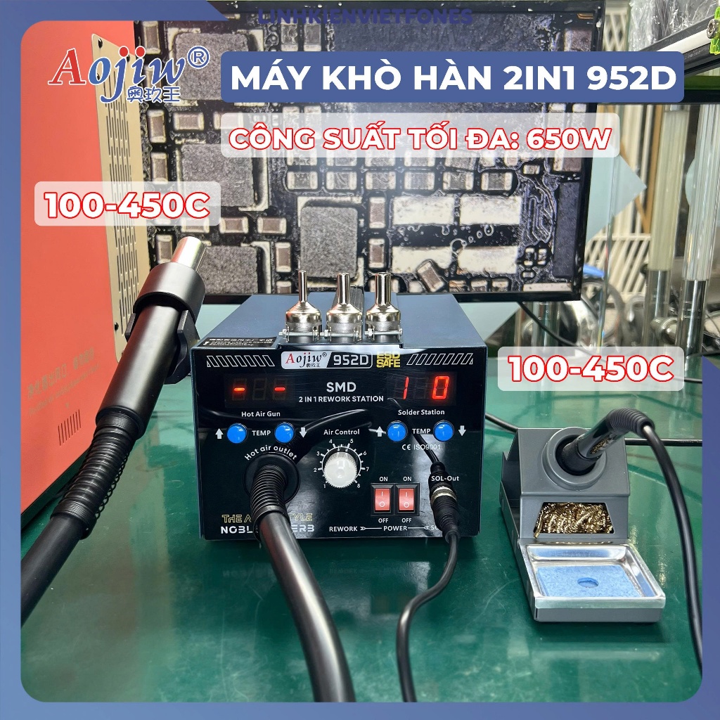 Máy Khò Hàn 2in1 Aojiw 952D (BH 2 năm)