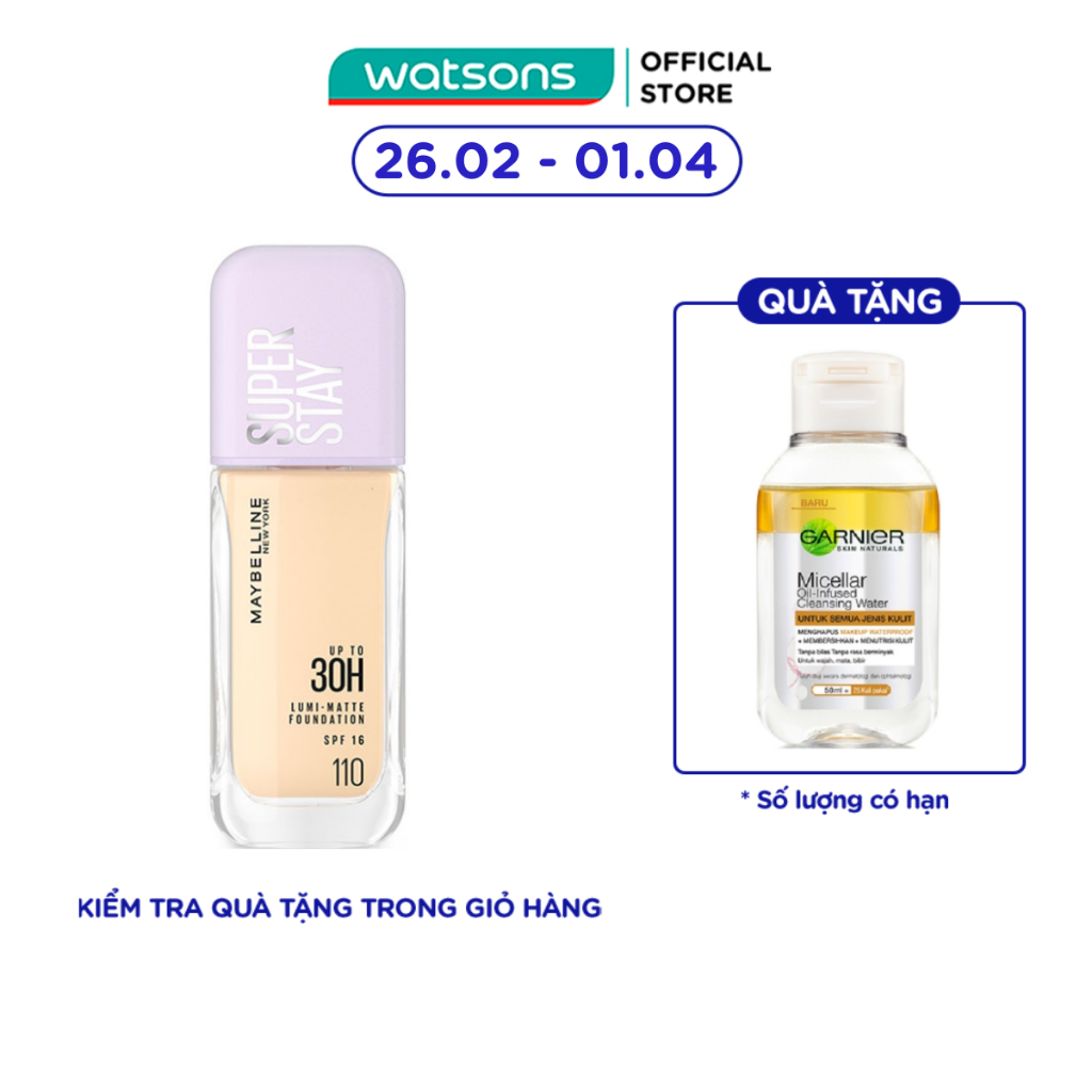 Kem Nền Lâu Trôi Maybelline Super Stay Up To 30H Lumi-Matte Foundation 35ml