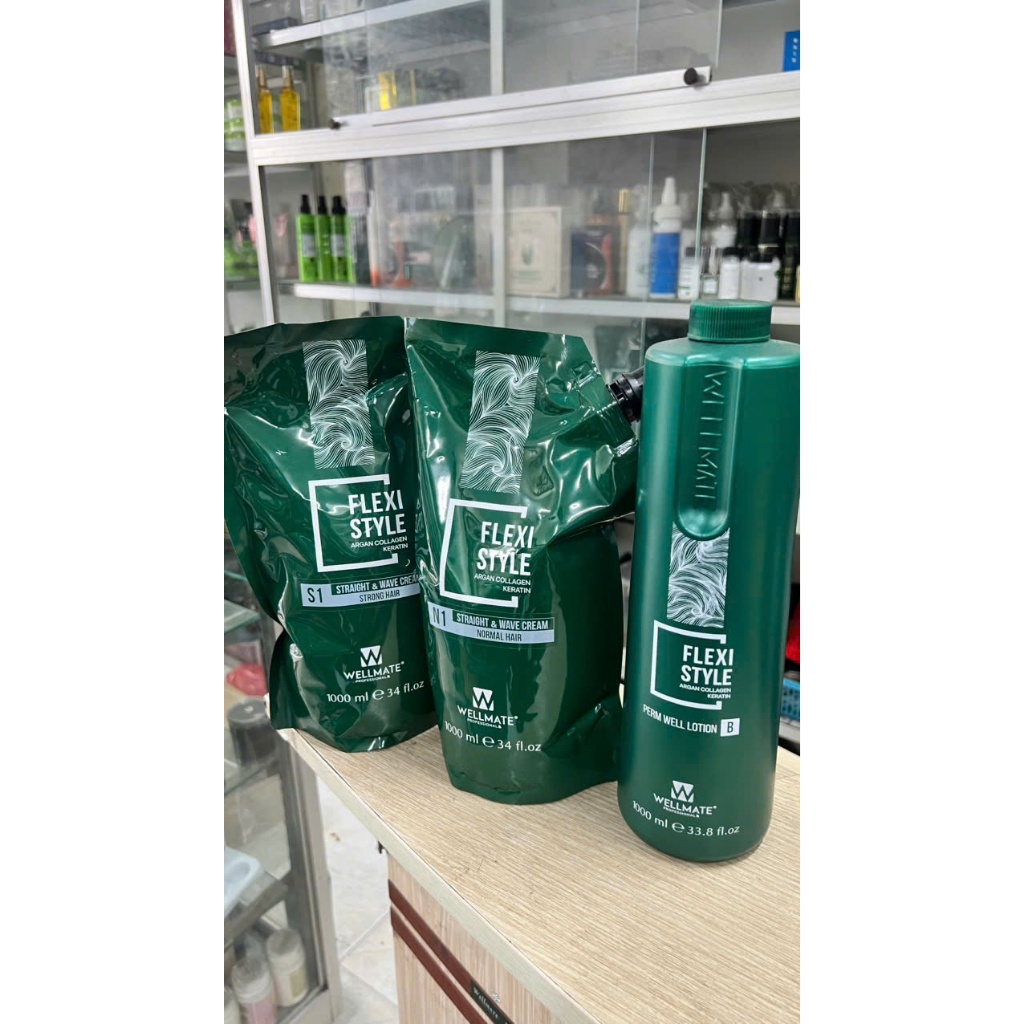 Uốn duỗi đa năng Flexi style Wellmate dùng uốn duỗi tóc mềm mượt thời trang 1000ml