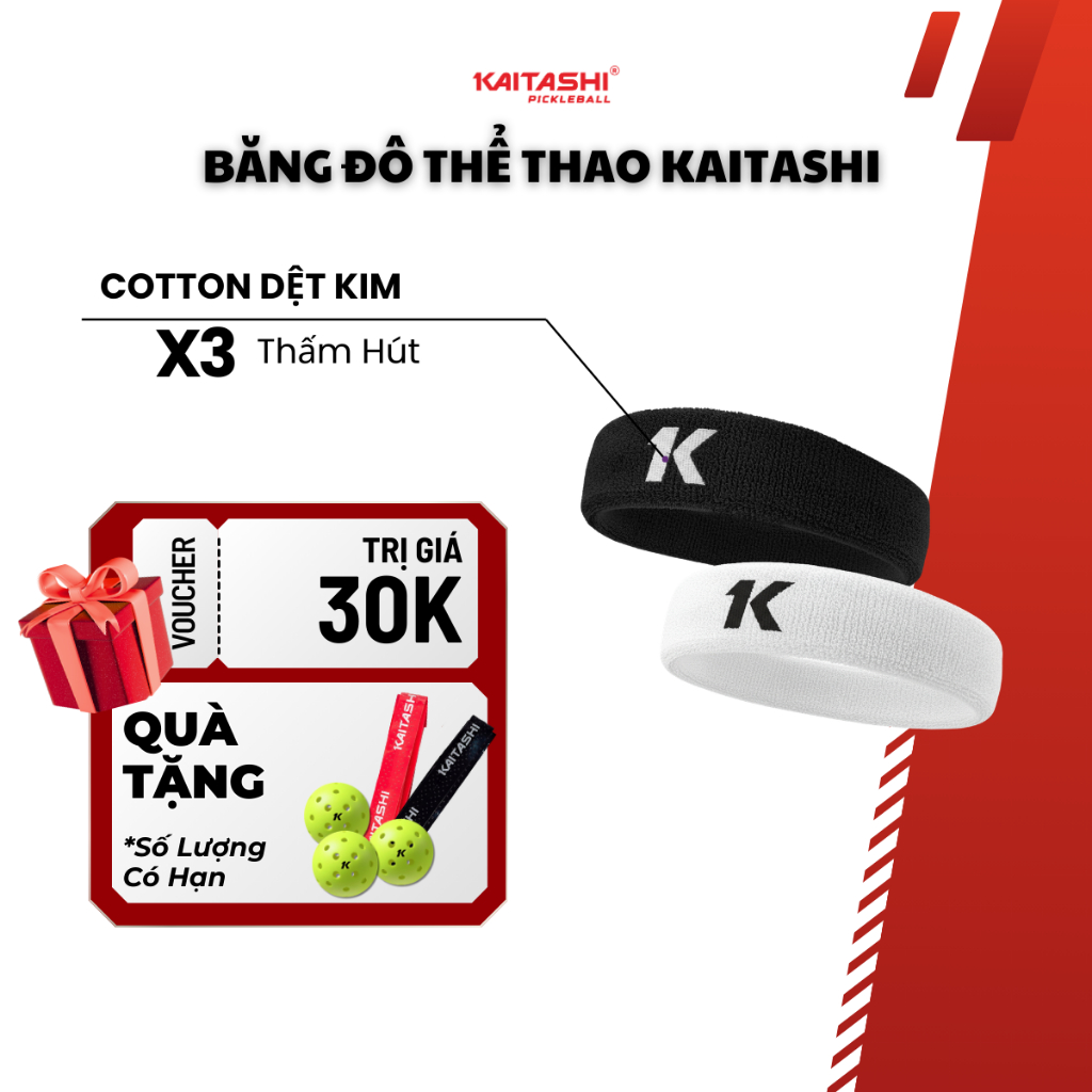 Băng Đô Thể Thao Chặn Mồ Hôi Chán Kaitashi , Vải Dệt Kim Thoáng Khí Siêu Thấm Mồ Hôi, Co Giãn Tốt