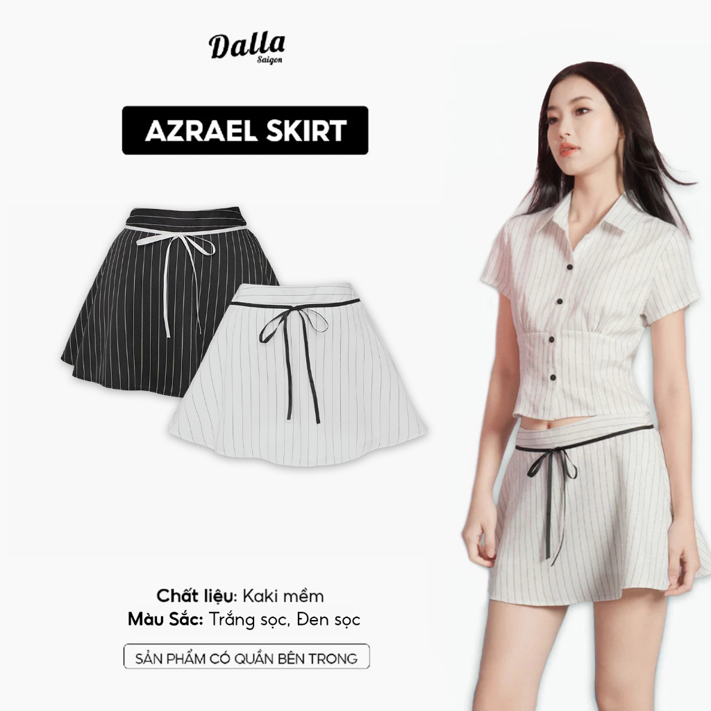 DALLA Chân váy xòe cột nơ (CV18) Azrael Skirt