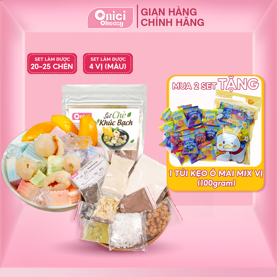 Set chè khúc bạch ONICI nguyên liệu nấu 20-25 chén