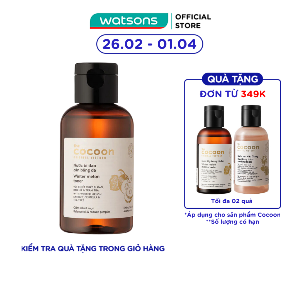 Nước Cân Bằng Da Cocoon Bí Đao Winter Melon Toner 140ml