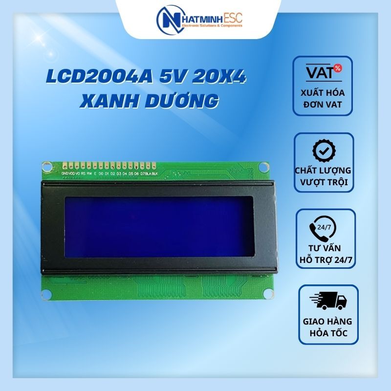 LCD2004A 5V 20x4 xanh dương