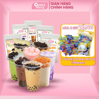 Set nguyên liệu pha trà sữa phúc long thái xanh thái đỏ ONICI thành phẩm 30 35 ly