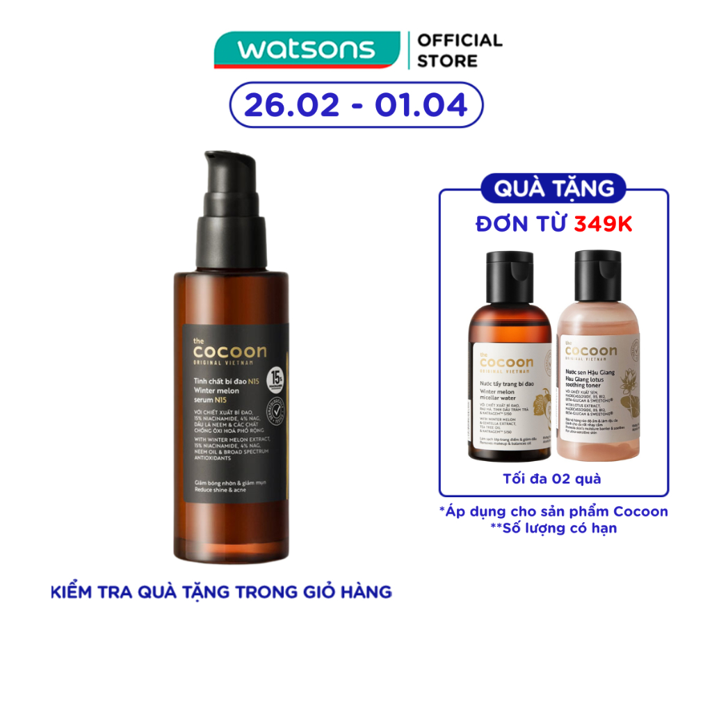 Tinh Chất Cocoon Bí Đao N15 Giảm Bóng Nhờn Và Giảm Mụn 70ml