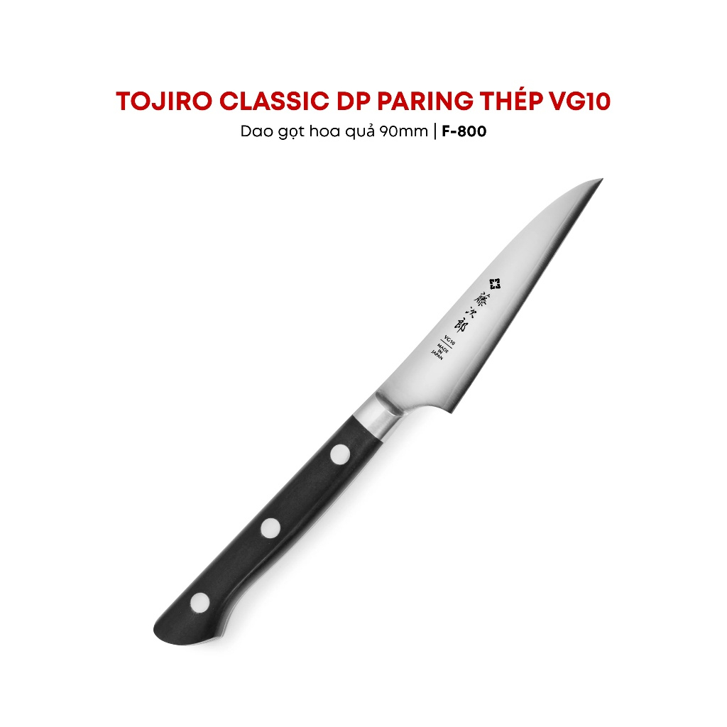 [Top Value] Dao Bếp Nhật Cao Cấp Tojiro Classic Dp Paring Thép Vg10 - Dao Gọt Hoa Quả 90mm F-800