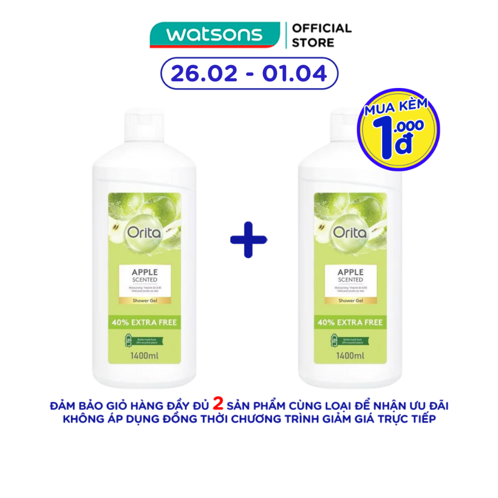 Gel Tắm Orita Apple Scented Shower Gel 1400ml