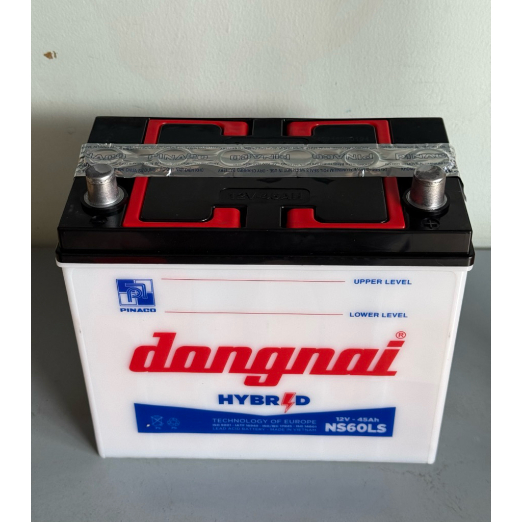 Bình ắc quy nước 12v Hybrid Đồng Nai NS60LS | 12V - 45Ah ( tặng kèm acid châm bình )
