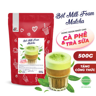 Bột Milk Foam Matcha DP FOOD - Gói 500g - Chuyên Dùng Cho Nước dừa, Cà phê, Trà sữa, Đá Xay,...
