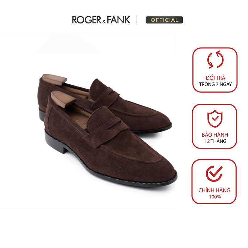 Giày da bê cao cấp Penny Loafer ROGER & FANK