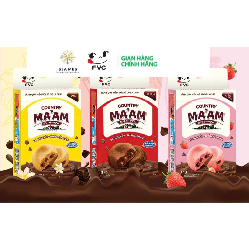 Bánh Quy Mềm Country Ma'am Fujiya Hộp 33g (3 bánh) – Hương Vị Nướng Truyền Thống Từ Nhật Bản