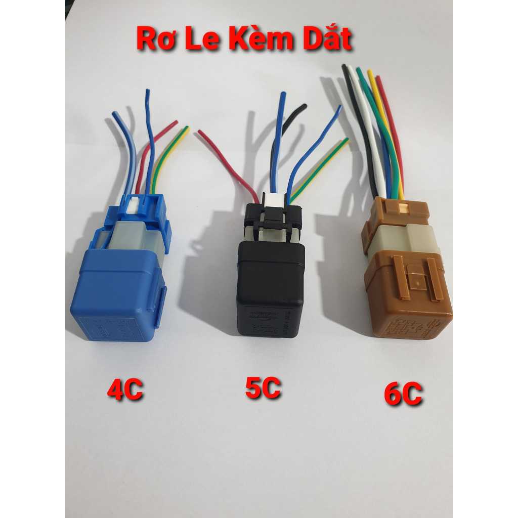 Bộ rơ le 12v NISANN có dây. Rơ le 4 chân, 5 chân, 6 chân