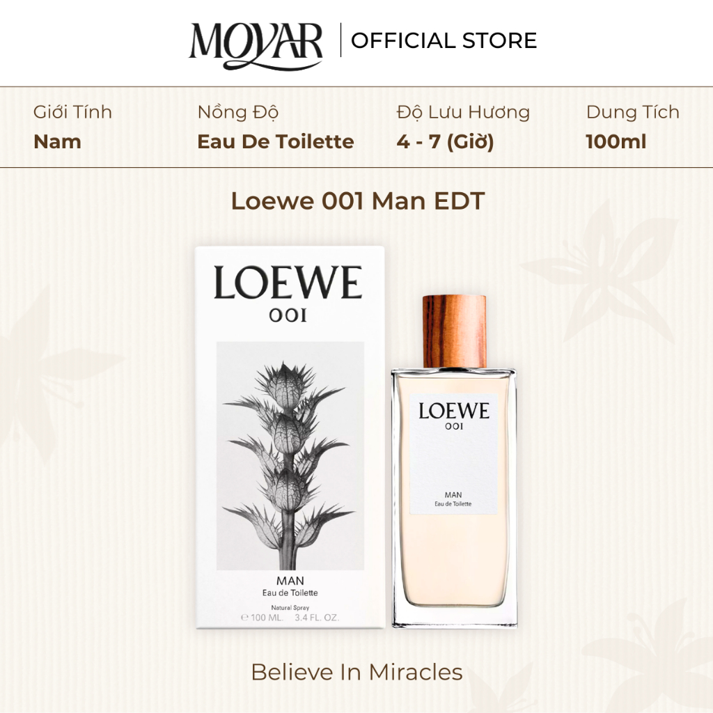 Nước Hoa Loewe 001 Man EDT | Nước Hoa Nam Fullsize | Moyar Perfume