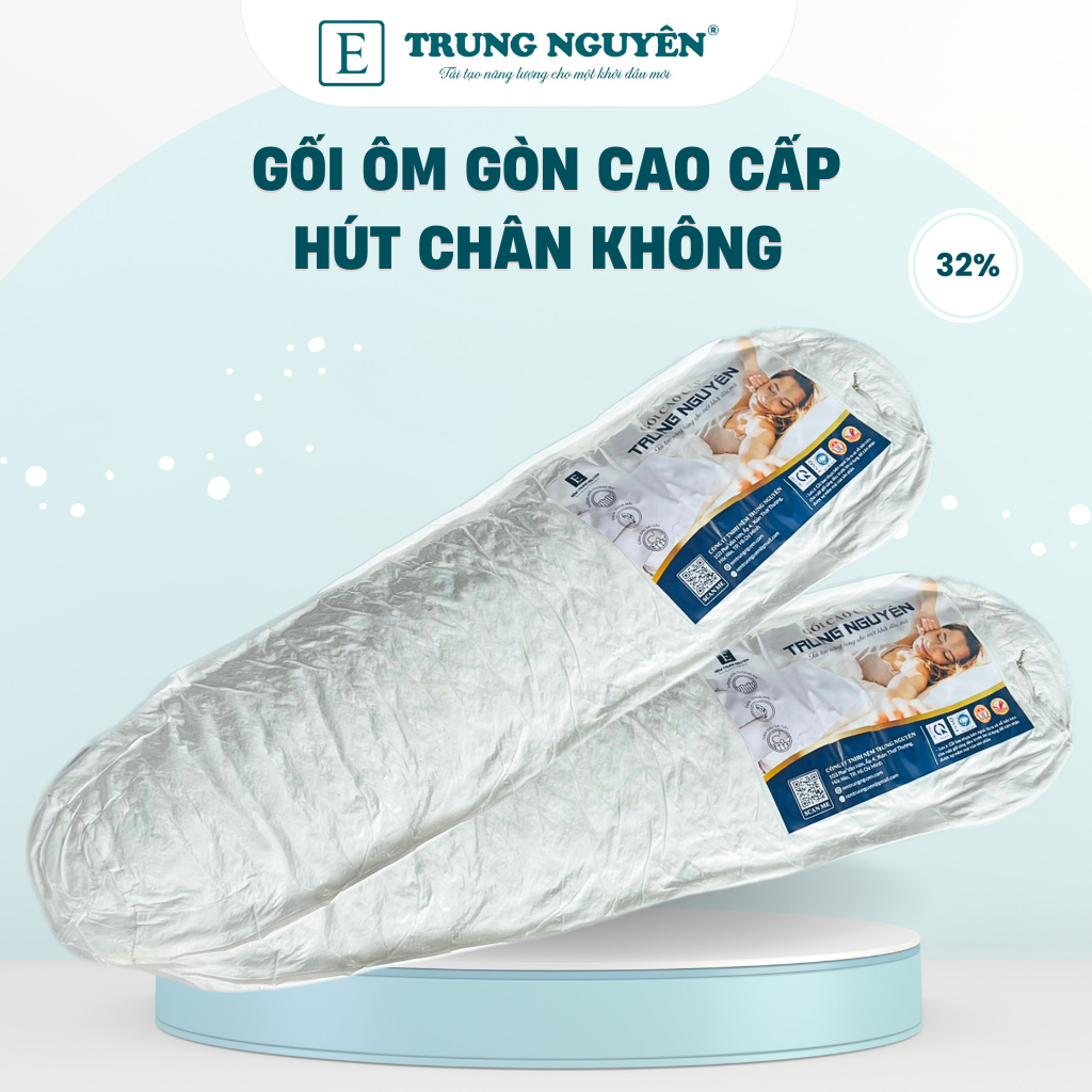 Gối ôm gòn 35x100 hút chân không cao cấp, thiết kế khóa kéo tiện lợi, ruột gối ôm to dài, mềm mại, chính hãng.