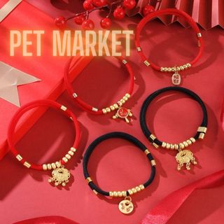 PETMK VÒNG CỔ PHONG THỦY CHO THÚ CƯNG, VỚI NHỮNG CHIẾC CHARM MAY MẮN, BÌNH AN, PHỤ KIỆN THÚ CƯNG
