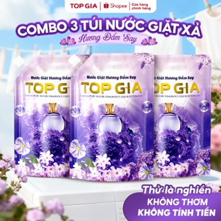 [COMBO 6L] Nước Giặt Xả TOPGIA Hương Đắm Say Dịu Nhẹ An Toàn Cho Da Lưu Hương 72H