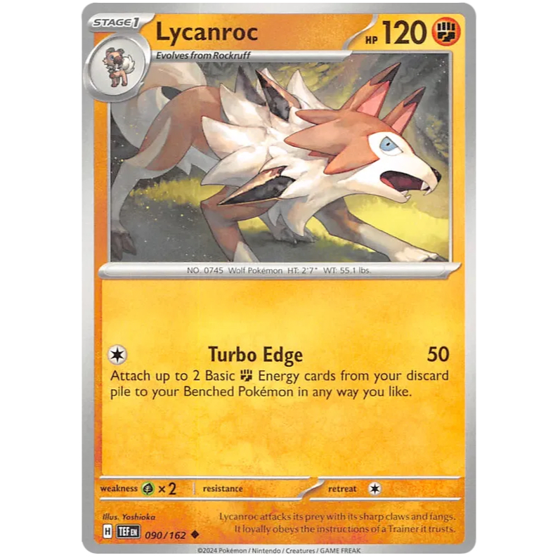 TEF - Pokemon TCG - Lycanroc - Uncommon - 090/162