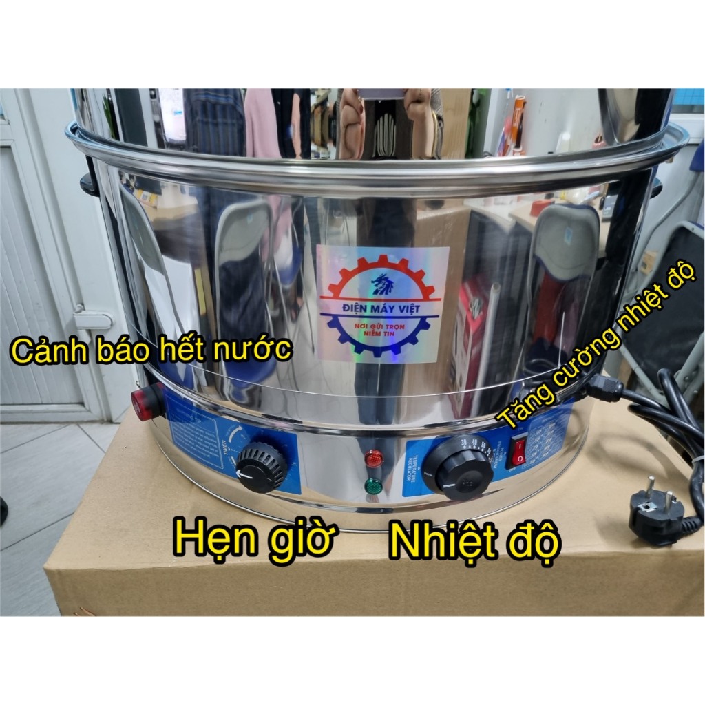 [Nồi 40cm] Nồi Hấp Xôi 3 Tầng, Nồi Hấp Giò Chả, Bánh Lá, Bánh Flan An Toàn - Tiện Lợi