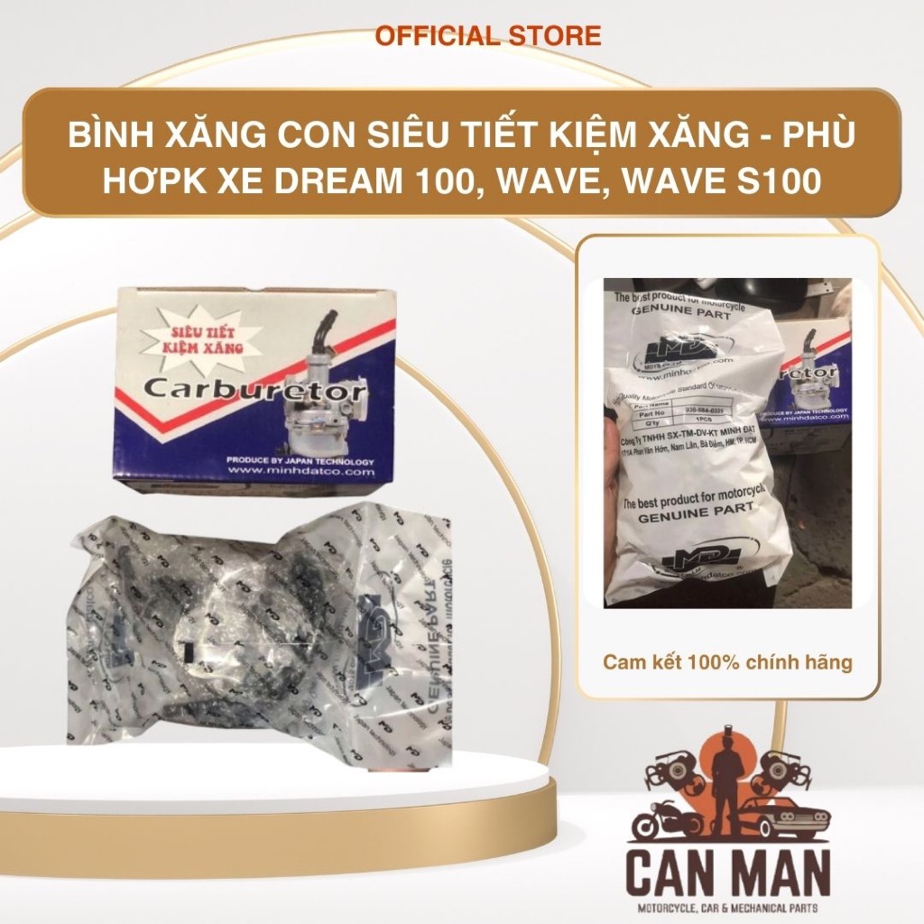 Bình Xăng Con Siêu Tiết Kiệm Xăng - Phù Hơpk Xe DREAM 100, WAVE, WAVE S100
