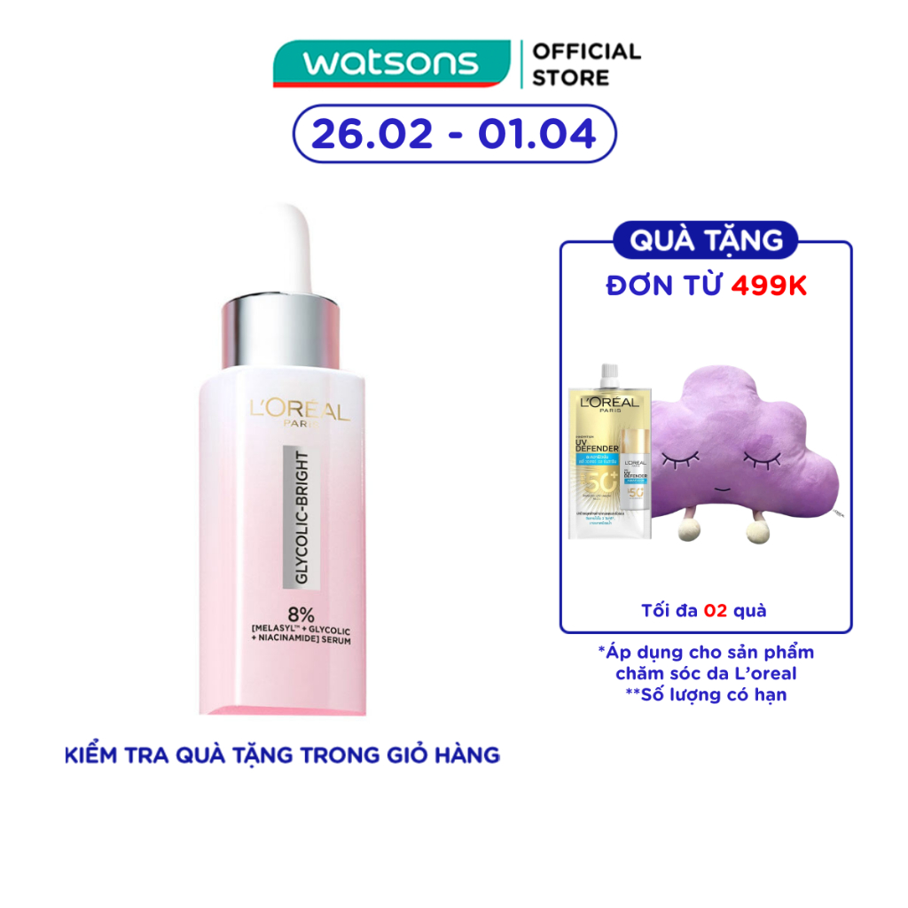 Tinh Chất L'Oreal Paris Dưỡng Sáng Da Glycolic-Bright Anti-Dark Spot Brightening Serum 30ml