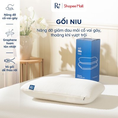 Gối Niu Ru9 | Memory Foam Êm Ái Nâng Đỡ | Giảm Đau Mỏi Cổ Vai Gáy | Thoáng Khí Vượt Trội | Kích Thước 40 x 60