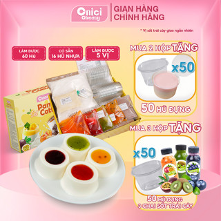Bánh Panna Cotta 5 vị ONICI set nguyên liệu nấu được 60-65 hủ 60ml