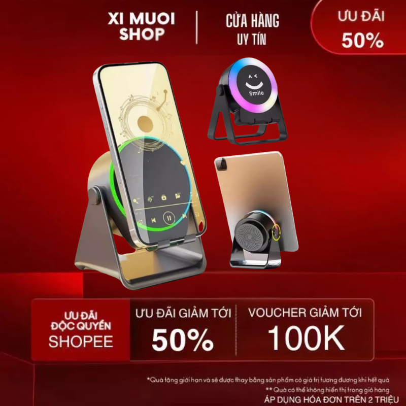 Loa Cảm Ứng K9 Kết Nối Bluetooth 3 In 1 Chân Đế Đa Năng + Loa Bluetooth + Pin Dự Phòng Tiện Lơi