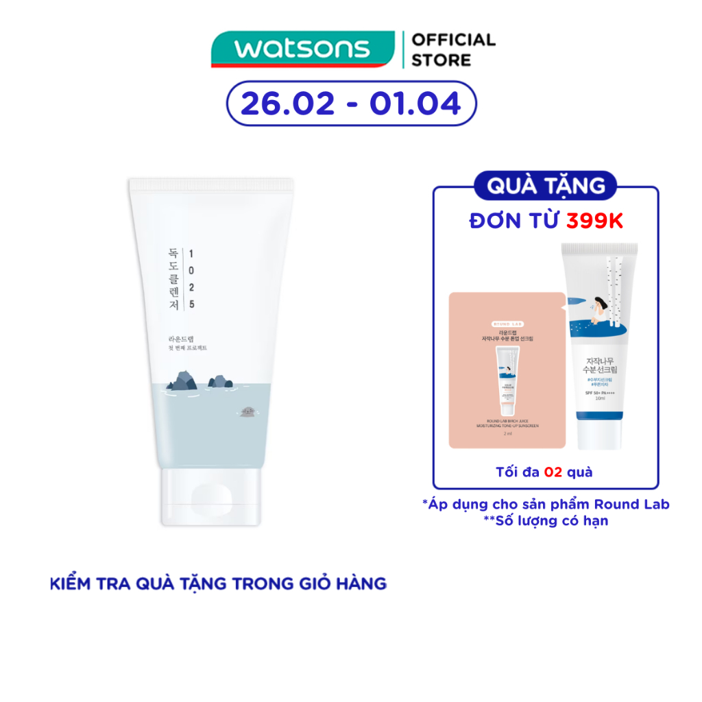 Sữa Rửa Mặt Round Lab 1025 Dokdo Cleanser 150ml