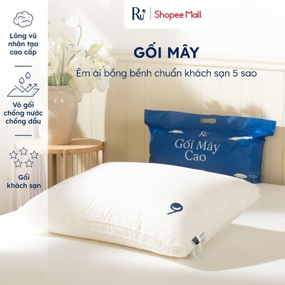 Gối Mây Ru9 | Chất Liệu Lông Vũ Nhân Tạo | Êm Ái Bồng Bềnh Như Khách Sạn | Chống Nước Chống Dầu | Kích Thước 50 x 70