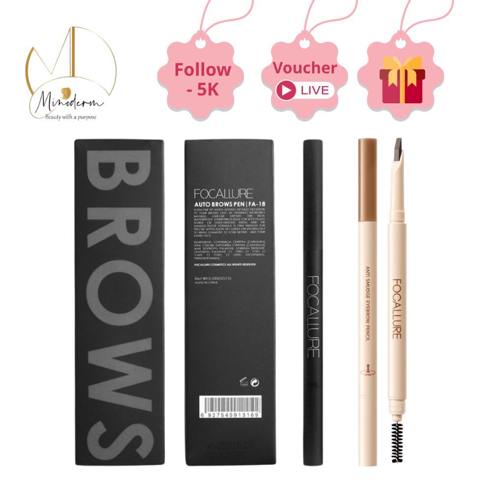 Chì kẻ lông mày FOCALLURE bền màu không thấm nước với 3 màu tùy chọn 1g FA-18 | BigBuy360 - bigbuy360.vn