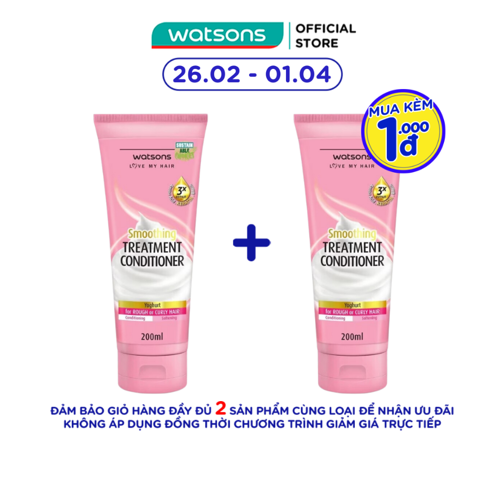 Dầu Xả Watsons Chiết Xuất Từ Sữa Chua 200ml