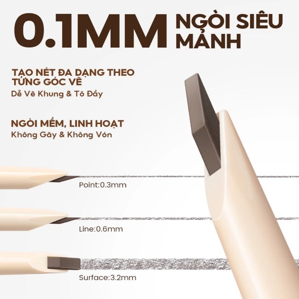 Chì kẻ lông mày FOCALLURE bền màu không thấm nước với 3 màu tùy chọn 1g FA-18 | BigBuy360 - bigbuy360.vn