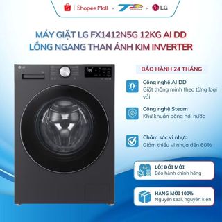 Máy giặt LG FX1412N5G 12kg AI DD lồng ngang màu than ánh kim Inverter|Lđặt nội thành HN và quanh LB