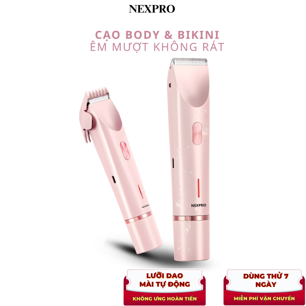 [CHE TÊN] Máy cạo lông bikini hai đầu NEXPRO Chuyên Dụng cạo sạch an toàn , hiệu quả cao